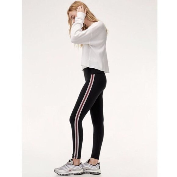 Aritzia TNA Athletic Stripe High Rise Workout Leggings - Picture 1 of 7